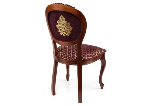 Деревянный стул Adriano 2 вишня / патина 438322 Woodville, бордовый/ткань, ножки/массив бука дерево/вишня, размеры - ****500*540 фото 4