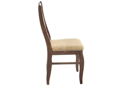 Деревянный стул Киприан 339020 Woodville, бежевый/ткань, ножки/дерево/орех, размеры - ****420*510 фото 3