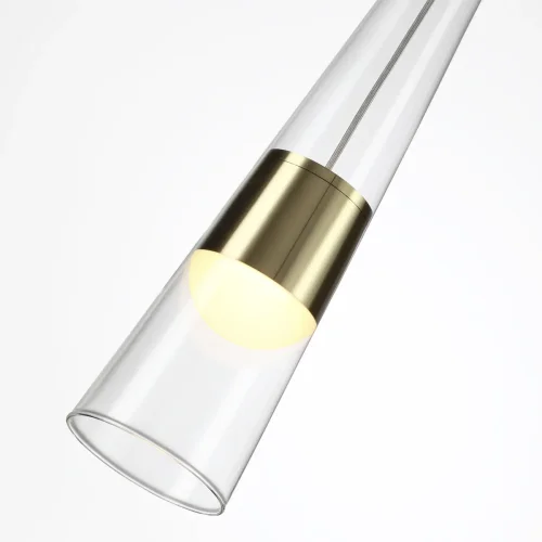 Светильник подвесной LED Lump 5043/12L Odeon Light прозрачный 1 лампа, основание золотое в стиле современный трубочки фото 5