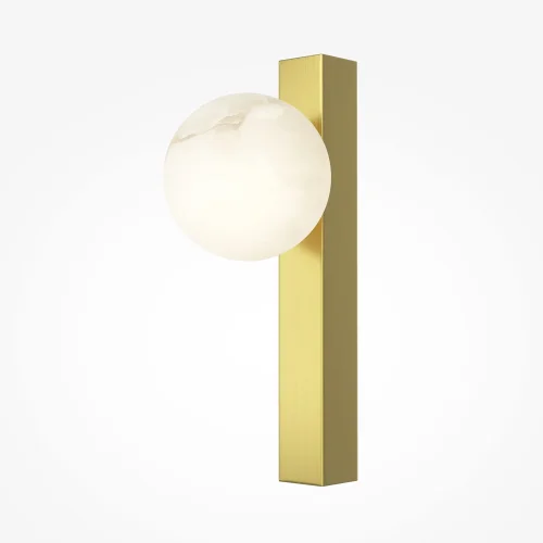 Бра LED MOD464WL-L3BS3K Yora Maytoni белый на 1 лампу, основание латунь в стиле современный шар фото 3 Бра LED MOD464WL-L3BS3K Yora Maytoni белый на 1 лампу, основание латунь в стиле современный шар фото 3