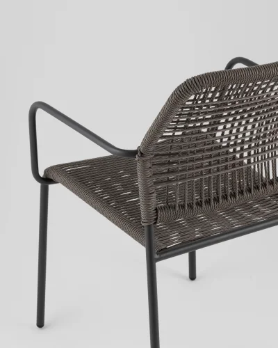 Стул Solaia, темно-серый УТ000039919 Stool Group, тёмно-серый/ротанг, ножки/металл/серый, размеры - *800**** фото 3