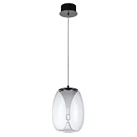Светильник подвесной LED Campo 5874/09 SP-8 Divinare прозрачный 1 лампа, основание чёрное в стиле современный 
