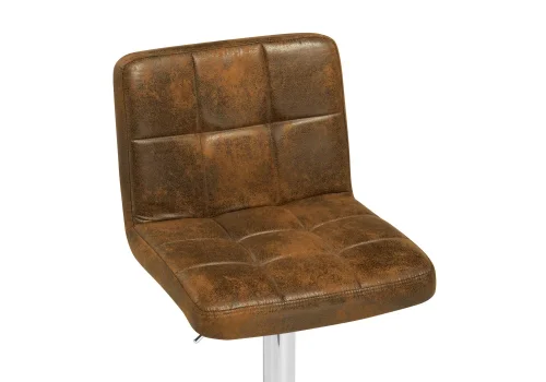 Барный стул Paskal brown / chrome 15825 Woodville, коричневый/ткань, ножки/металл/хром, размеры - *1090***430*430 фото 7
