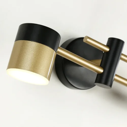 Бра LED Modul 4013-2W Favourite золотой чёрный на 2 лампы, основание чёрное в стиле современный  фото 4