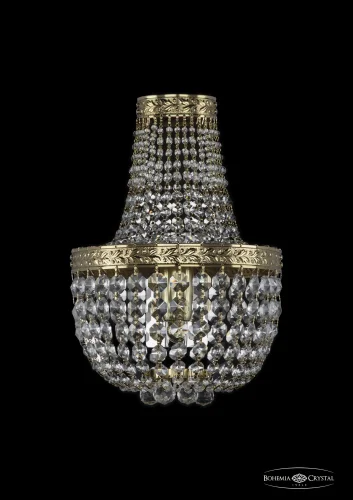 Бра 19281B/H1/20IV G Bohemia Ivele Crystal прозрачный на 2 лампы, основание золотое в стиле классический sp