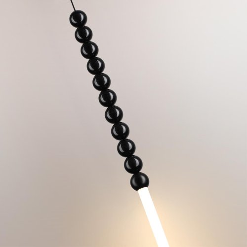 Светильник подвесной LED Monella 7149/12L Odeon Light чёрный на 1 лампу, основание чёрное в стиле классический современный бусы фото 5