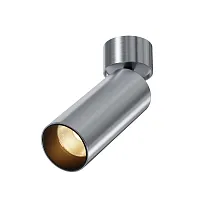 Светильник потолочный Фокус / FOCUS LED 12 Вт 2700 К 50° C055CL-L12W2.7K-W-PT Maytoni платина ЛЕД в стиле хай-тек современный трубочки