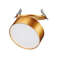 Светильник точечный LED Prometa 358754 Novotech матовый золото 1 лампа, основание матовое золото в стиле современный 