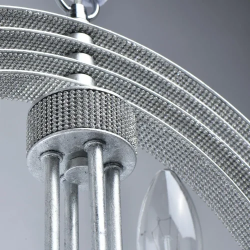 Люстра подвесная Джестер 104012604 Chiaro без плафона серебряная на 4 лампы, основание серебряное в стиле модерн  фото 7