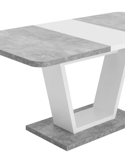 Стол Vector, 120-160*80, бетон/белый УТ000021741 Stool Group столешница серая из дсп фото 3