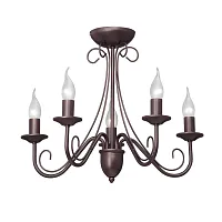 Люстра потолочная V1659/5PL Vitaluce без плафона на 5 ламп, основание бронзовое в стиле классический 