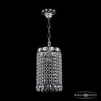 Светильник подвесной 19201/15IV Ni Bohemia Ivele Crystal прозрачный 1 лампа, основание никель в стиле классический sp
