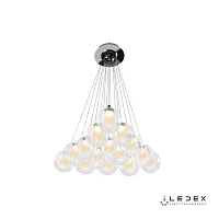 Светильник подвесной LED Epical C4492-15 CR iLedex прозрачный 1 лампа, основание хром в стиле хай-тек современный 