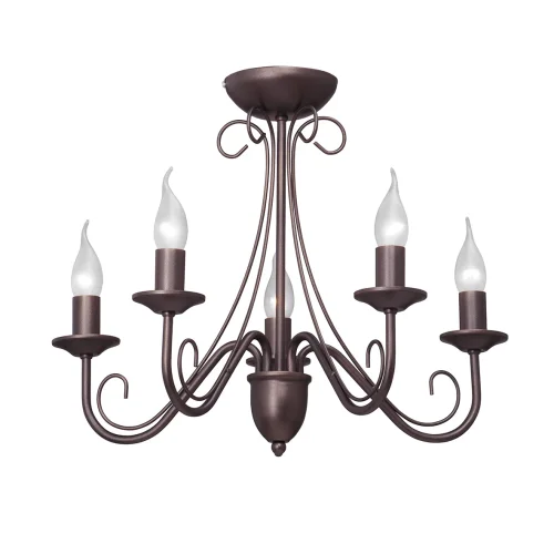 Люстра потолочная V1659/5PL Vitaluce без плафона на 5 ламп, основание бронзовое в стиле классический 