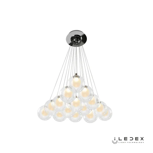 Светильник подвесной LED Epical C4492-15 CR iLedex прозрачный 1 лампа, основание хром в стиле хай-тек современный 
