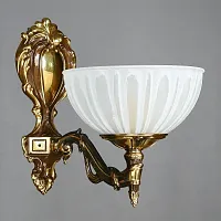 Бра  NAVARRA 02228/1 PB AMBIENTE by BRIZZI белый 1 лампа, основание бронзовое в стиле классика 