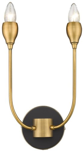 Бра Dorte WE249.02.501 Wertmark без плафона на 2 лампы, основание чёрное латунь в стиле кантри современный 