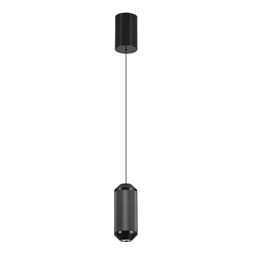 Светильник подвесной LED Omicron A1134SP-7BK Arte Lamp чёрный на 1 лампу, основание чёрное в стиле современный трубочки