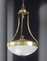 Люстра подвесная  L 3020/2 Reccagni Angelo белая на 2 лампы, основание античное бронза в стиле классический 