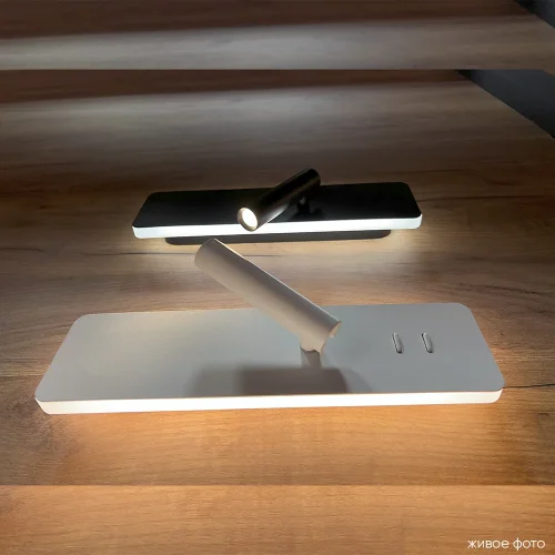 Бра с выключателем LED CLT 215W WH Crystal Lux белый на 1 лампу, основание белое в стиле современный для чтения фото 5