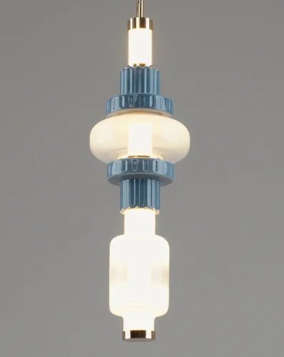 Светильник подвесной LED Atelieri V11690-PL Moderli белый на 1 лампу, основание золотое в стиле современный американский кантри фото 3