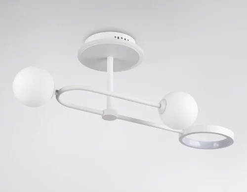Светильник потолочный LED с пультом FL66221 Ambrella light белый 1 лампа, основание белое в стиле современный хай-тек с пультом фото 6