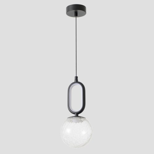 Светильник подвесной ЛЕД CATKIN SP1.1 Crystal Lux белый на 1 лампу, основание чёрное в стиле современный фото 4