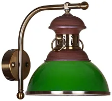 Бра  318-501-01 Velante зелёный 1 лампа, основание бронзовое в стиле классический 
