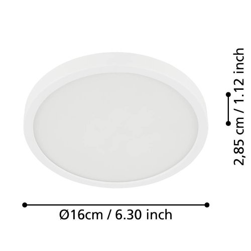 Светильник накладной LED Fueva 5 900638 Eglo белый 1 лампа, основание белое в стиле современный круглый фото 4