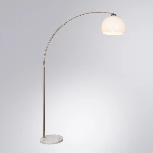 Торшер напольный  GOLIATH A5822PN-1SS Arte Lamp изогнутый белый 1 лампа, основание серое в стиле современный
 фото 3