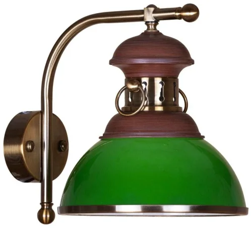 Бра  318-501-01 Velante зелёный на 1 лампа, основание бронзовое в стиле классический 