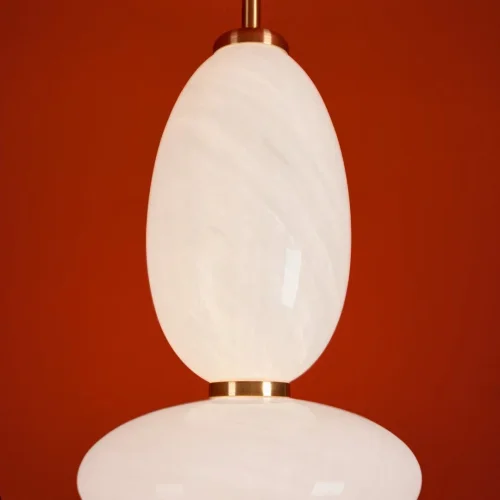 Светильник подвесной LED Solare FR5594PL-L11B Freya белый на 1 лампу, основание чёрное в стиле современный фото 6