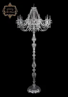 Торшер 13.11.10.300.h-210.Cr.Sp Bohemia Art Classic  прозрачный 10 ламп, основание хром в стиле классика

