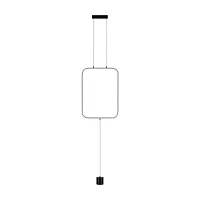 Торшер LED Teo 7022/27FLA Odeon Light на растяжку чёрный на 1 лампу, основание чёрное в стиле минимализм 