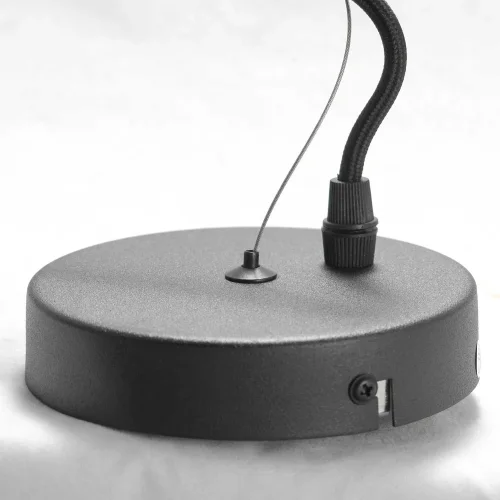 Люстра подвесная Huron LSP-8156-W Lussole без плафона на 6 ламп, основание чёрное в стиле лофт современный  фото 6