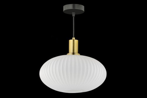 Светильник подвесной Delebio E 1.P2 W Arti Lampadari белый 1 лампа, основание чёрное в стиле современный  фото 3
