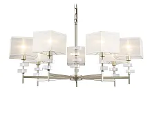 Люстра подвесная LH71332 Ambrella light бежевая золотая на 7 ламп, основание золотое в стиле классический 