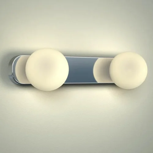 Бра Brazos 6950-NW Nowodvorski белый на 2 лампы, основание хром в стиле современный Бра Brazos 6950-NW Nowodvorski белый на 2 лампы, основание хром в стиле современный