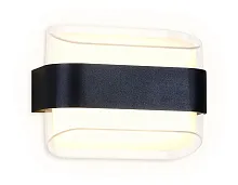 Бра LED Wallers Wall FW301 Ambrella light белый прозрачный 1 лампа, основание чёрное в стиле хай-тек современный 