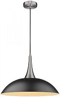Светильник подвесной Pina WE271.01.026 Wertmark чёрный 1 лампа, основание матовое никель в стиле лофт современный 