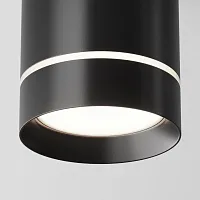 Светильник подвесной LED Orlo P085PL-12W4K-B Maytoni чёрный 1 лампа, основание чёрное в стиле хай-тек современный трубочки