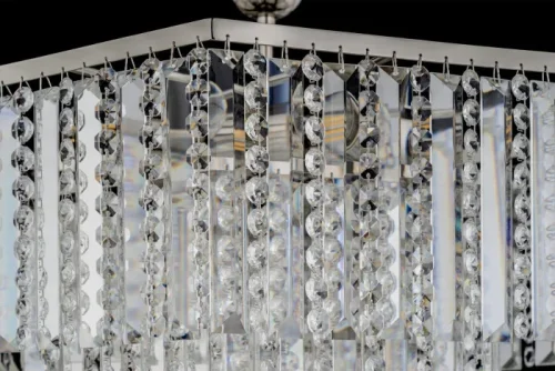 Люстра потолочная хрустальная Loreto E 1.5.40.105 N Arti Lampadari прозрачная на 6 ламп, основание никель в стиле классический  фото 2
