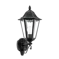 Настенный светильник 93457 NAVEDO Eglo уличный IP44 чёрный 1 лампа, плафон прозрачный в стиле кантри классический E27
