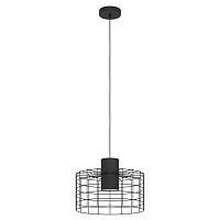 Светильник подвесной Milligan 43627 Eglo чёрный 1 лампа, основание чёрное в стиле современный 