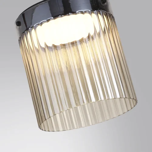 Светильник потолочный LED Pillari 5047/20LC Odeon Light янтарный 1 лампа, основание чёрное в стиле современный  фото 5