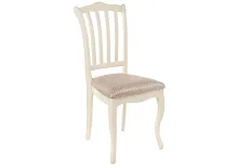 Деревянный стул Виньетта бежевый 371205 Woodville, бежевый/ткань, ножки/массив березы/молочный, размеры - ****440*500