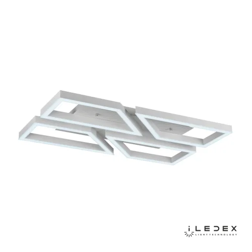 Люстра потолочная LED с пультом Stellar 8302-780x550-X-T WH iLedex белая на 1 лампу, основание белое в стиле современный хай-тек с пультом квадраты фото 3