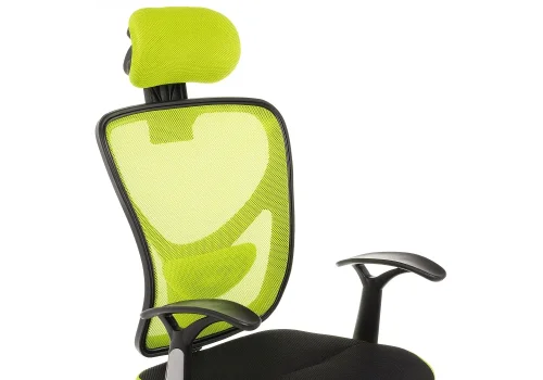 Компьютерное кресло Lody 1 светло-зеленое / черное 11634 Woodville, чёрный зелёный/ткань, ножки/металл/хром, размеры - *1230***600*680 фото 6