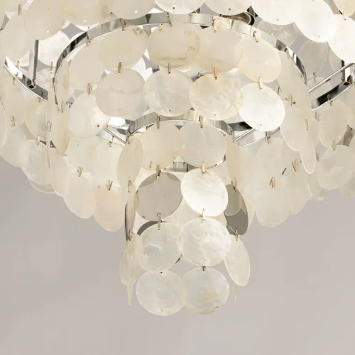 Люстра подвесная Эмилия 607015106 DeMarkt белая на 6 ламп, основание хром в стиле современный фото 7 Люстра подвесная Эмилия 607015106 DeMarkt белая на 6 ламп, основание хром в стиле современный фото 7