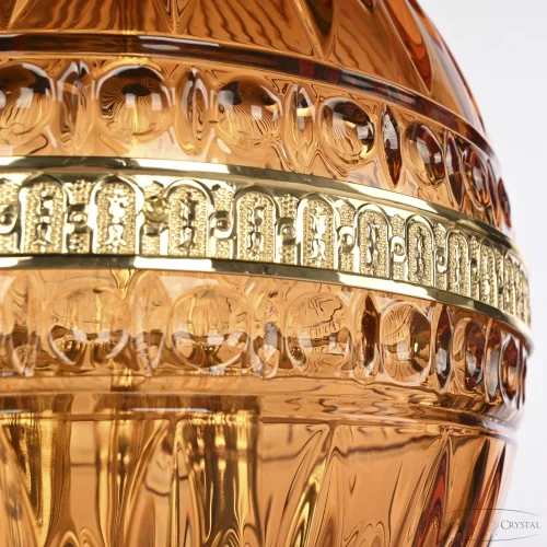 Настольная лампа 5680L/22 G Amber/M-1G Bohemia Ivele Crystal янтарная 3 лампы, основание золотое металл в стиле классический  фото 6